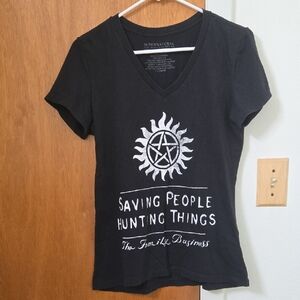 Black Fitted Short Sleeve Graphic T-Shirt